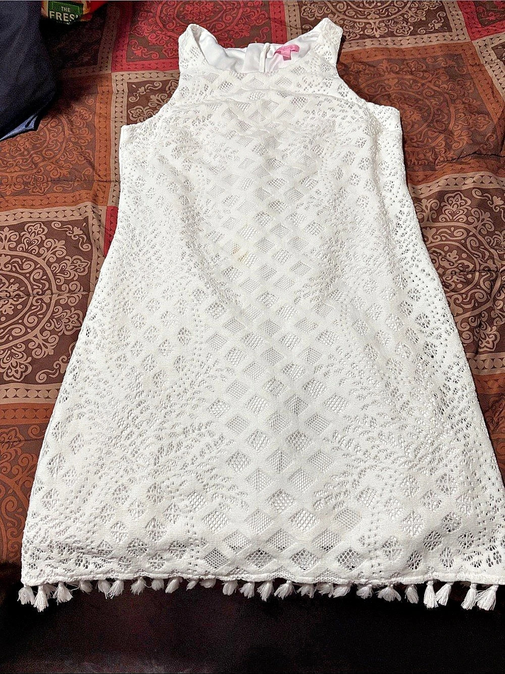 Lilly Pulitzer Annette Lace Shift Dress White Size Medium